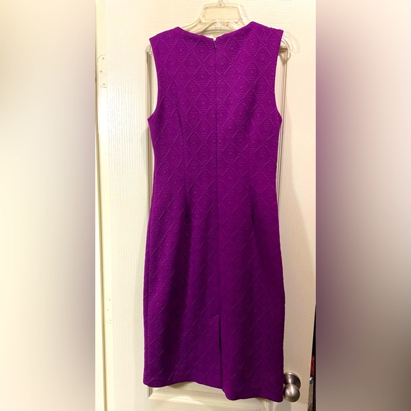 Vintage Purple Betsy Johnson Sleeveless Body Contour Geometric Dress Size 2 - Picture 2 of 4